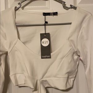 Long sleeve cut out Bralet top or crop